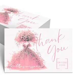Pink Princess Thank You Cards with Closet Name - 4" x 6"